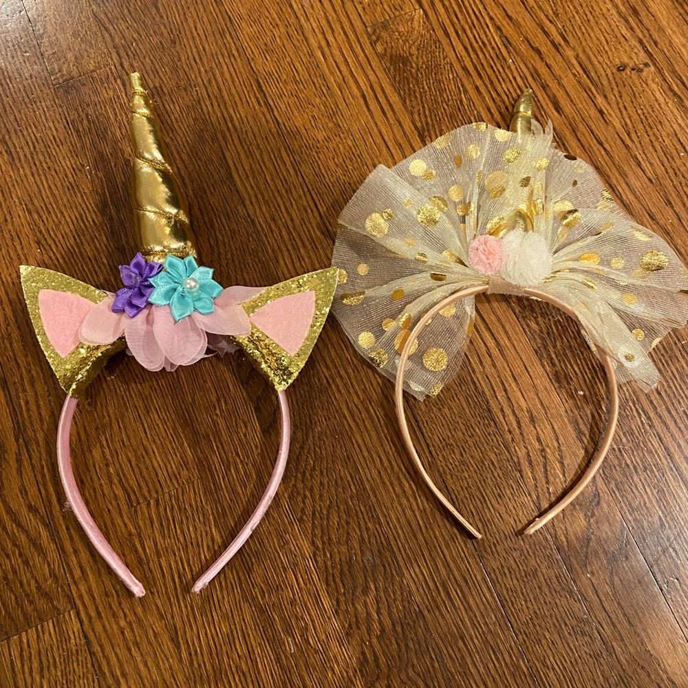 Set of Two Unicorn Headbands